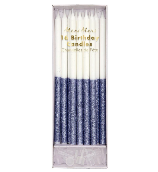 Glitter Dipped Birthday Candles - Assorted Colours - The Pretty Prop Shop Parties