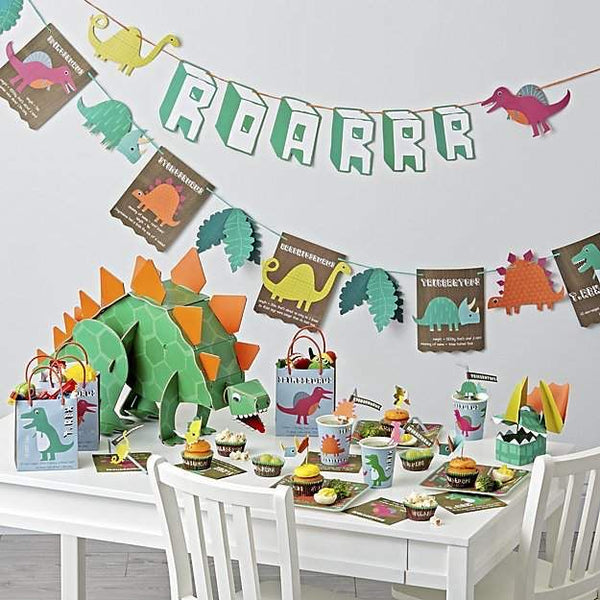 Dinosaur Party Garland - The Pretty Prop Shop Parties, Auckland New Zealand