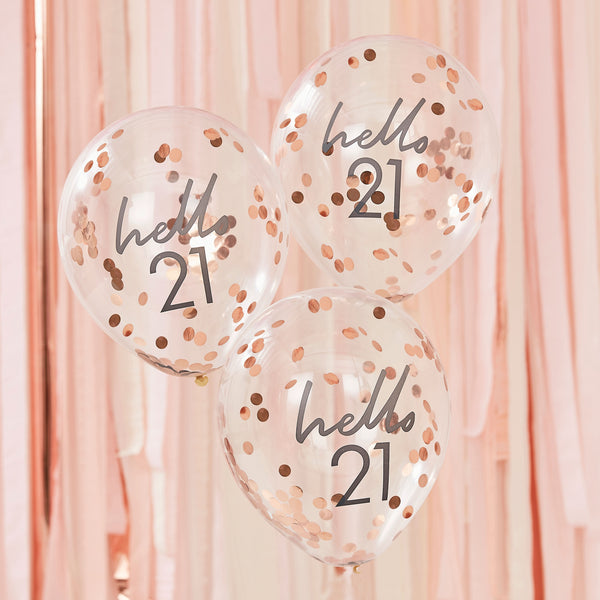Hello 21 Birthday Balloons - The Pretty Prop Shop Parties, Auckland New Zealand