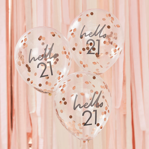 Hello 21 Birthday Balloons - The Pretty Prop Shop Parties, Auckland New Zealand