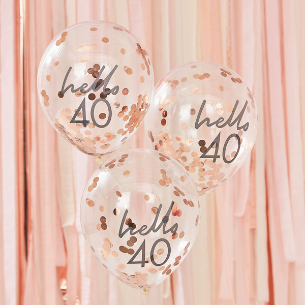 Hello 40 Birthday Balloons - The Pretty Prop Shop Parties, Auckland New Zealand