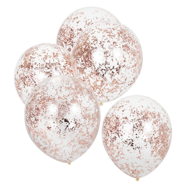 Shredded Confetti Balloons - Rose Gold - The Pretty Prop Shop Parties