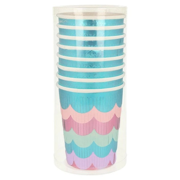 Mermaid Scalloped Fringe Cups - The Pretty Prop Shop Parties