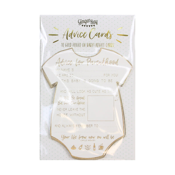 Oh Baby! Advice Cards - Gold Foil