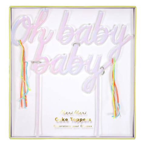 Oh Baby Baby Acrylic Cake Topper - The Pretty Prop Shop Parties, Auckland New Zealand
