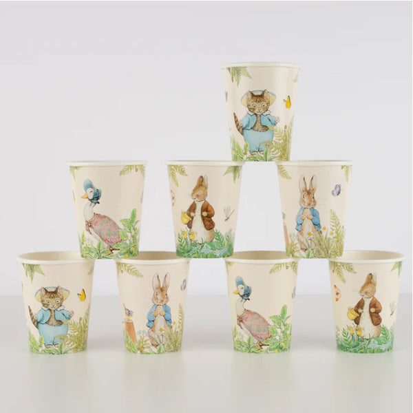Peter Rabbit & Friends In The Garden Paper Cups - The Pretty Prop Shop Parties