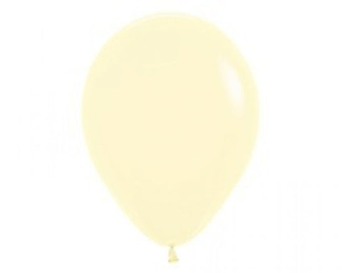 12cm Balloon Pastel Matte Yellow (Single) - The Pretty Prop Shop Parties