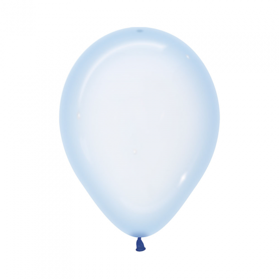 30cm Balloon Crystal Pastel Blue (Single) - The Pretty Prop Shop Parties