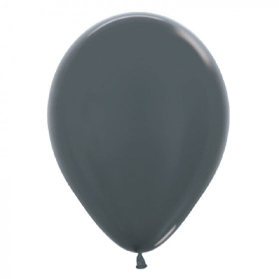 30cm Balloon Metallic Graphite Silver (Single) - The Pretty Prop Shop Parties