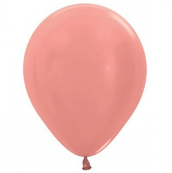 30cm Balloon Metallic Rose Gold (Single) - The Pretty Prop Shop Parties