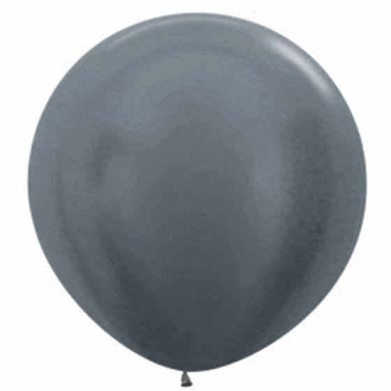 90cm Balloon Metallic Graphite Silver (Single) - The Pretty Prop Shop Parties, Auckland New Zealand