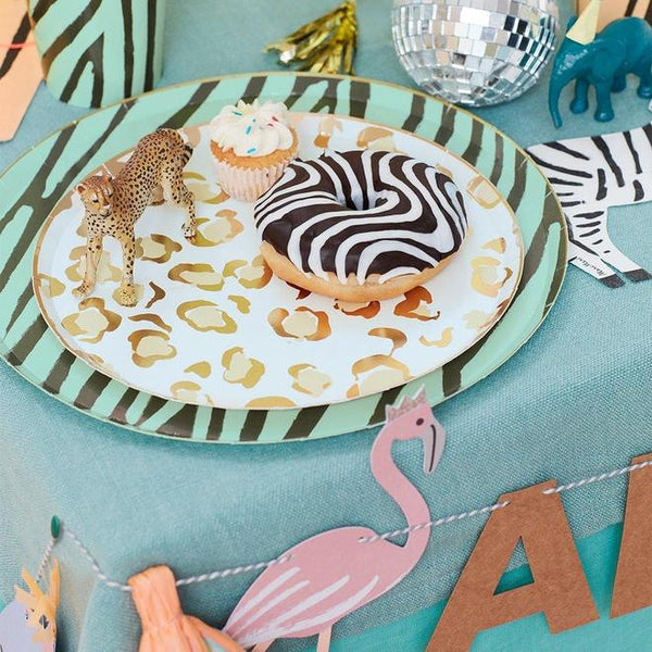 Safari Animal Print Side Plates - The Pretty Prop Shop Parties