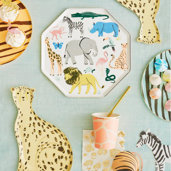 Safari Animals Dinner Plates - The Pretty Prop Shop Parties