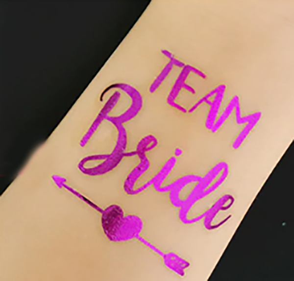 Hen's Party Temporary Tattoo - Purple - The Pretty Prop Shop Parties, Auckland New Zealand