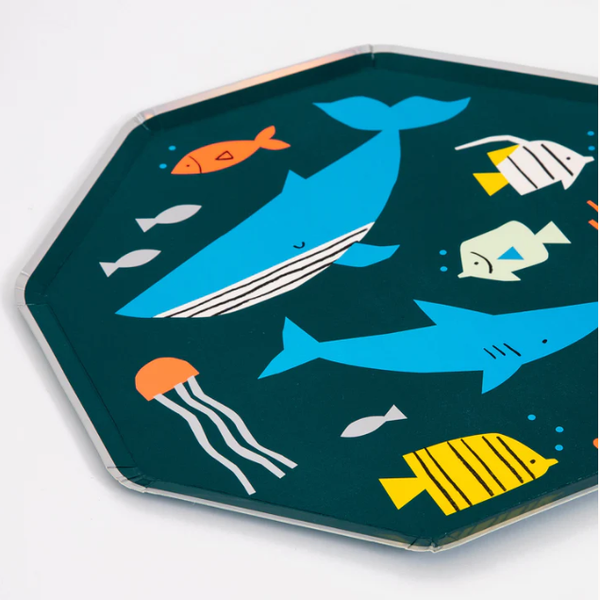 Under The Sea Dinner Plates (x 8) - The Pretty Prop Shop Parties
