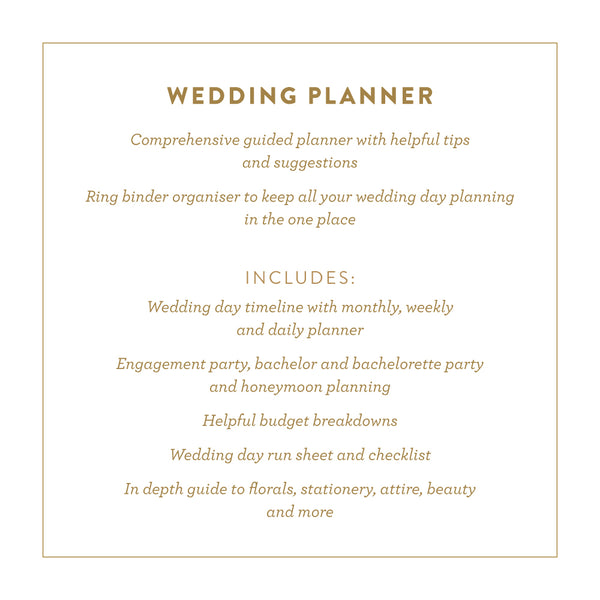 Gold Foil Wedding Planner - The Pretty Prop Shop Parties, Auckland New Zealand