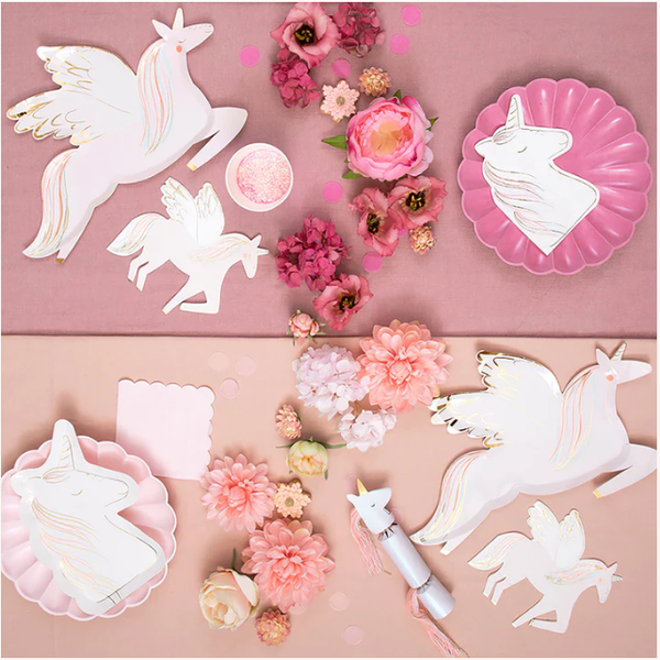 Winged Unicorn Plates (x 8) - The Pretty Prop Shop Parties