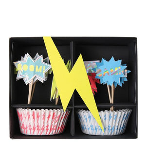 Zap! Superhero Cupcake Kit - The Pretty Prop Shop Parties