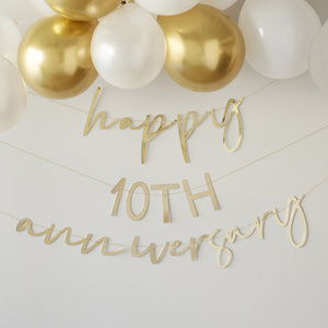 Gold Customisable Anniversary Bunting