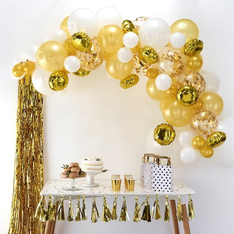 Balloon Arch Kit - Gold - The Pretty Prop Shop Parties, Auckland New Zealand