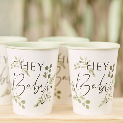 Hey Baby Cups - Botanical Baby - The Pretty Prop Shop Parties, Auckland New Zealand