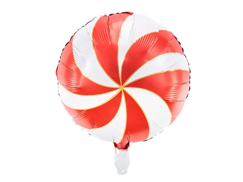 Red & White Candy Foil Balloon