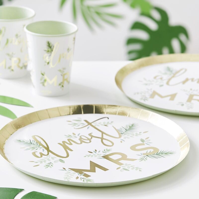 Almost Mrs Paper Plates - Botanical Hen - The Pretty Prop Shop Parties, Auckland New Zealand