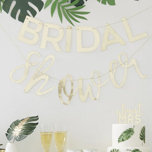 Bridal Shower Banner - Botanical Hen - The Pretty Prop Shop Parties, Auckland New Zealand