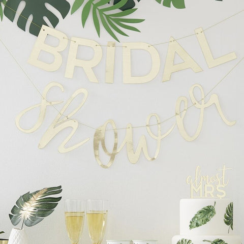 Bridal Shower Banner - Botanical Hen - The Pretty Prop Shop Parties