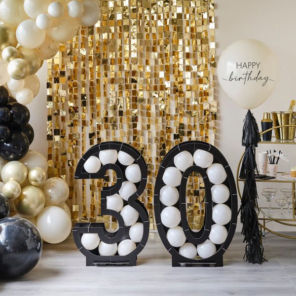 Black, Nude and Champagne Gold Balloon Arch Kit - Champagne Noir