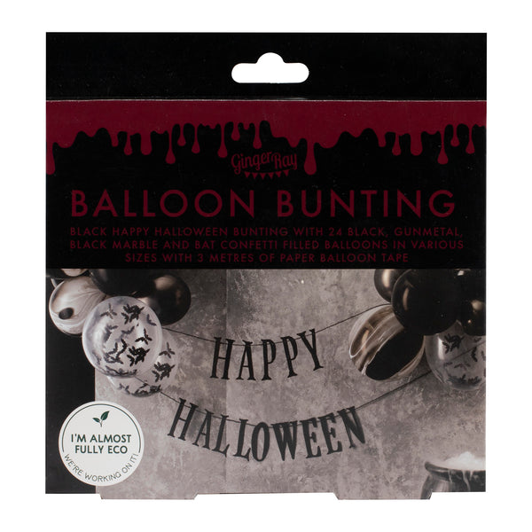 Happy Halloween Bunting with Balloons - The Pretty Prop Shop Parties