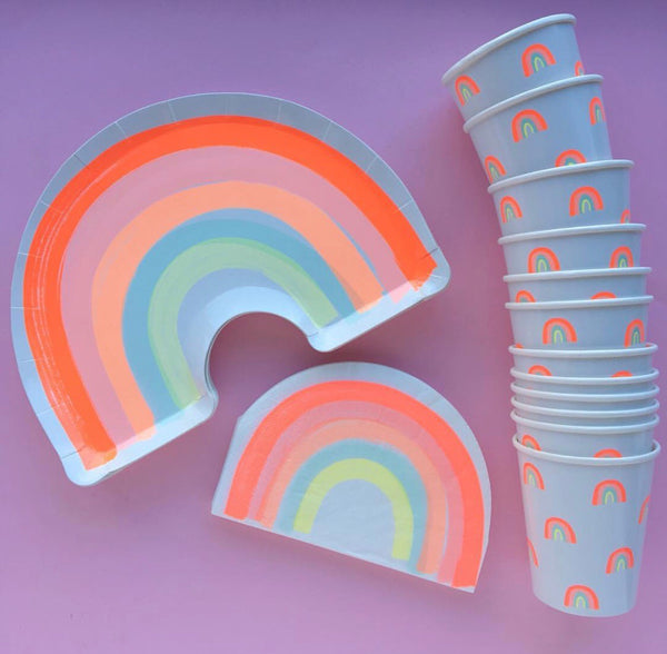 Rainbow Paper Cups - The Pretty Prop Shop Parties, Auckland New Zealand