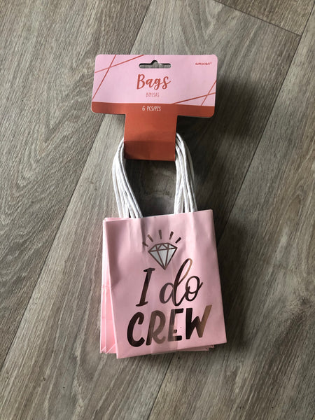 I Do Crew Blush Small Gift Bags - The Pretty Prop Shop Parties, Auckland New Zealand