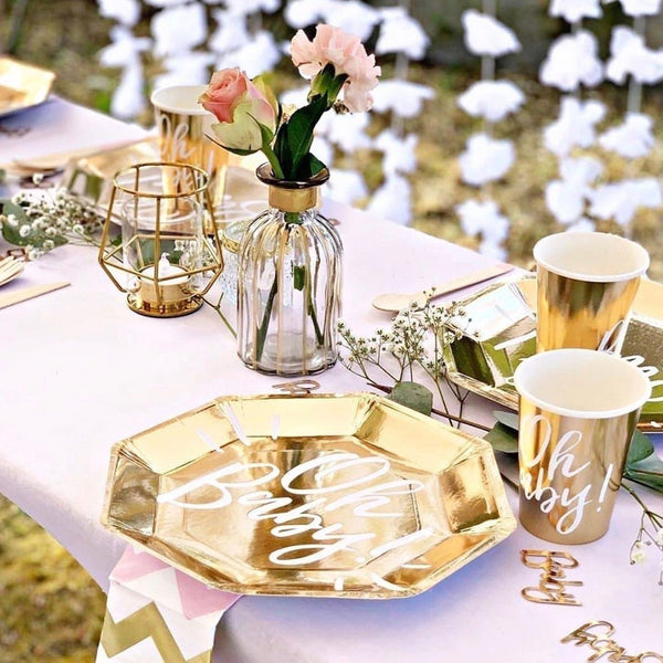 Gold Baby Table Confetti - Oh Baby! - The Pretty Prop Shop Parties