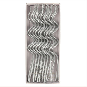 Swirly Candles - Silver