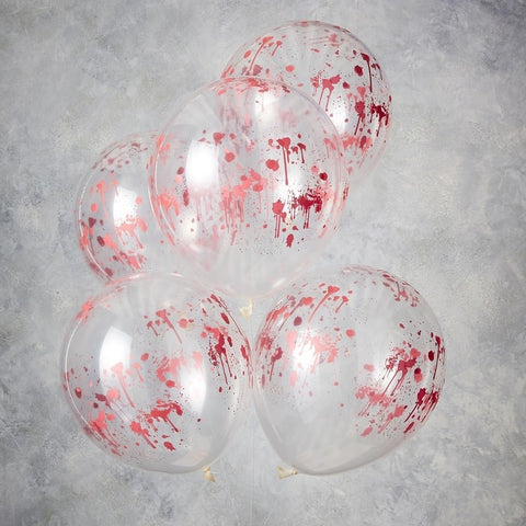 Blood Print Halloween Party Balloons - The Pretty Prop Shop Parties, Auckland New Zealand
