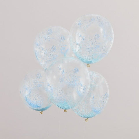 Confetti Balloons - Pastel Blue Bead