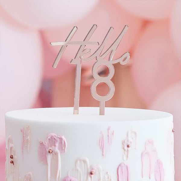 Hello 18 Birthday Cake Topper - The Pretty Prop Shop Parties