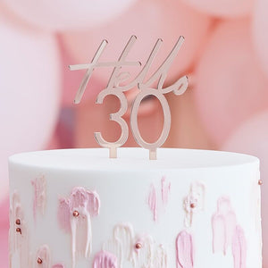 Hello 30 Birthday Cake Topper