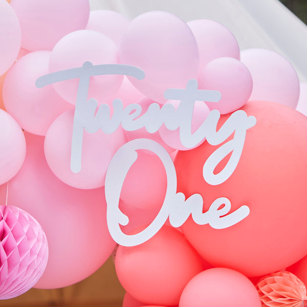 21st Birthday Balloon Arch Sign - The Pretty Prop Shop Parties