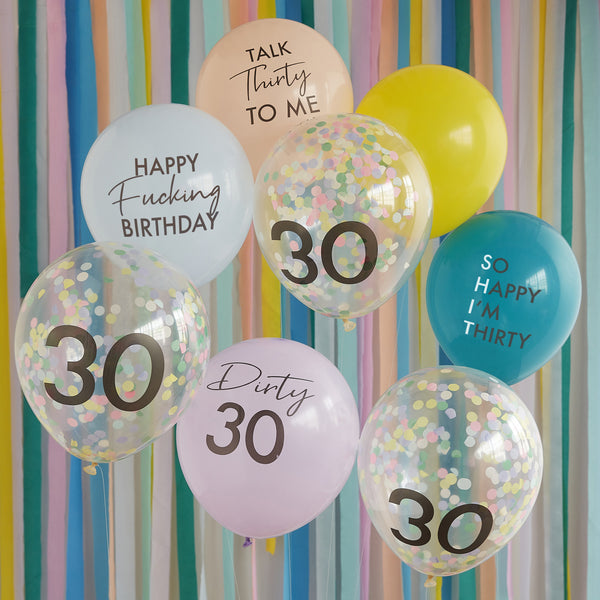 Happy F***ing Birthday 30th Birthday Balloon Bundle - The Pretty Prop Shop Parties