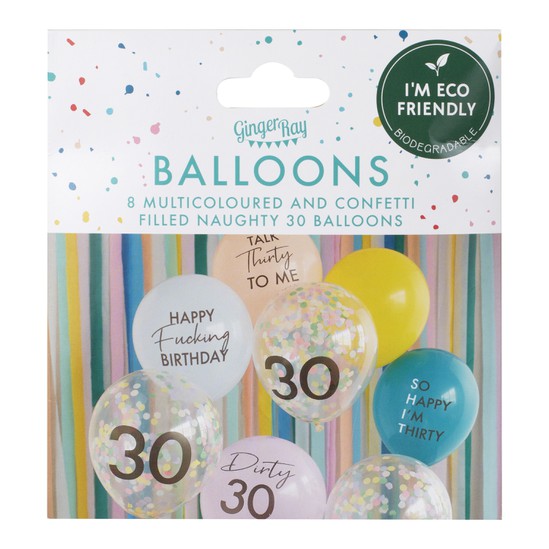 Happy F***ing Birthday 30th Birthday Balloon Bundle - The Pretty Prop Shop Parties
