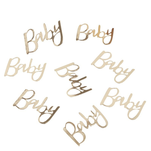 Gold Baby Table Confetti - Oh Baby! - The Pretty Prop Shop Parties