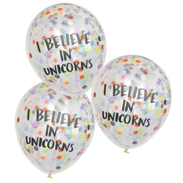 I Believe in Unicorns Confetti Balloons - Pastel Party - The Pretty Prop Shop Parties, Auckland New Zealand