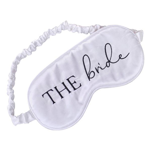 White Satin Bride Sleep Mask - Future Mrs - The Pretty Prop Shop Parties