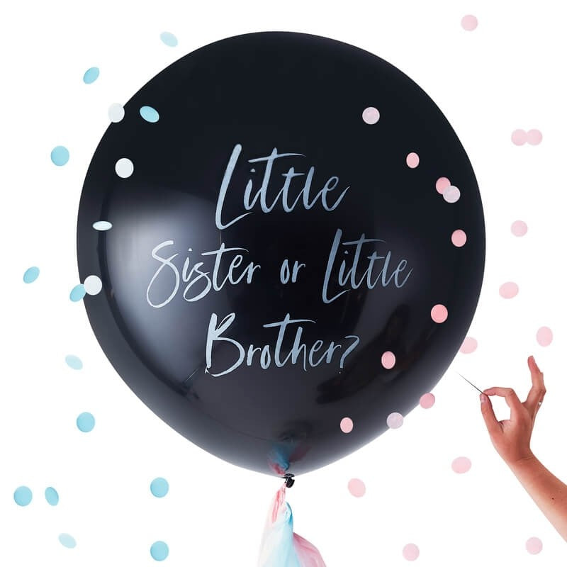 Gender Reveal Little Brother or Sister Balloon Kit - The Pretty Prop Shop Parties, Auckland New Zealand