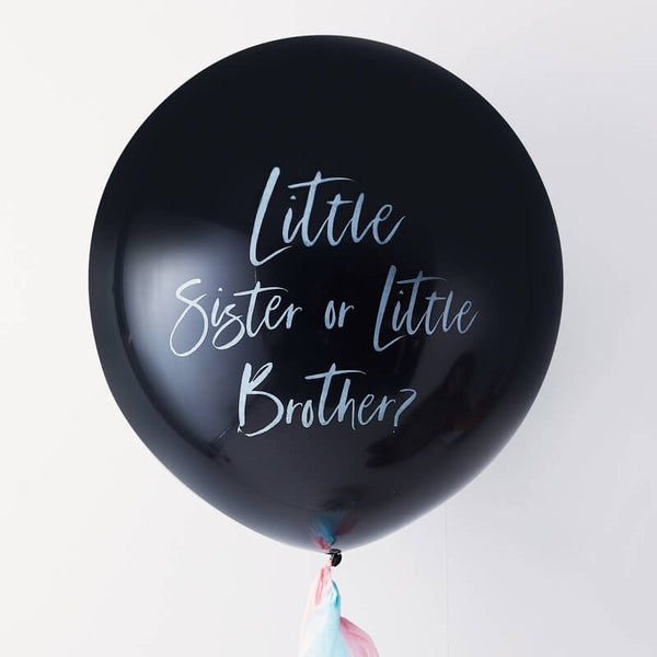 Gender Reveal Little Brother or Sister Balloon Kit - The Pretty Prop Shop Parties